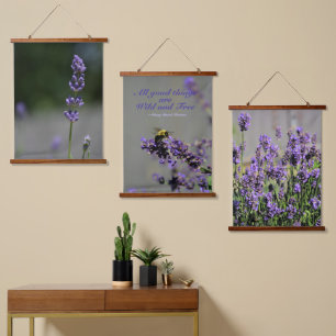 Lavender All Good Des Wild and Free Bumblebee Hangend Wandkleed