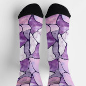 Lavender Amethyst Marble cells abstract Sokken (Top)