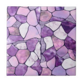 Lavender Amethyst Marble cells abstract Tegeltje (Voorkant)