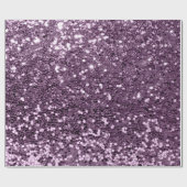 Lavender Amethyst Paarse Glitter Wedding Bridal Cadeaupapier (Vlak)