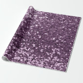 Lavender Amethyst Paarse Glitter Wedding Bridal Cadeaupapier (Uitgerold)