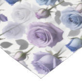 Lavender And Blue Roses Set On A Cloudy Gray Tafelkleed (Gekanteld)