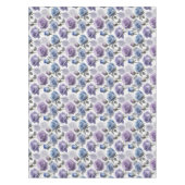 Lavender And Blue Roses Set On A Cloudy Gray Tafelkleed (Voorkant)