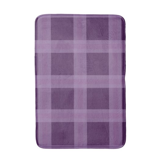 Lavender and Deep Paars Pset Pattern Bath Mat (Voorkant Verticaal)