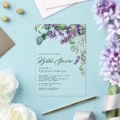 Lavender and Eucalyptus White Marble Bridal Shower Acryl Uitnodigingen (Insitu (Huwelijk))