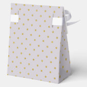 Lavender and Gold Heart Polka Dots Shower Party Bedankdoosjes (Achterkant)