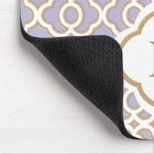 Lavender and Gold Moroccan Monogrammed Muismat (Hoek)