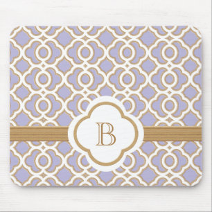 Lavender and Gold Moroccan Monogrammed Muismat