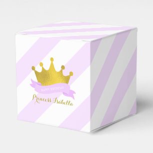 Lavender and Gold Princess Birthday Party Bedankdoosjes