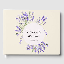 Lavender and Ivory Regency Round Frame Guest Book Gastenboek