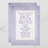 Lavender and Pearls Wedding Kaart (Voorkant / Achterkant)