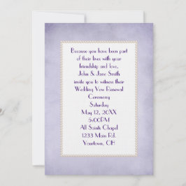 Lavender and Pearls Wedding Kaart