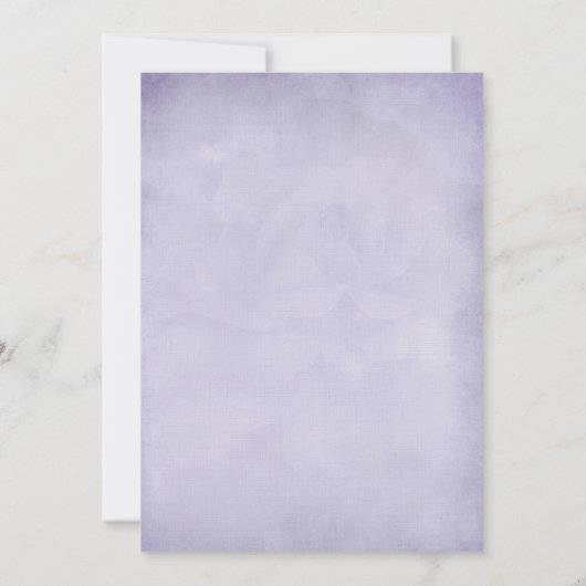 Lavender and Pearls Wedding Kaart (Achterkant)