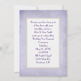 Lavender and Pearls Wedding Kaart