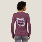 Lavender And Pink Poinsettia Tri-Blend Shirt (Achterkant)