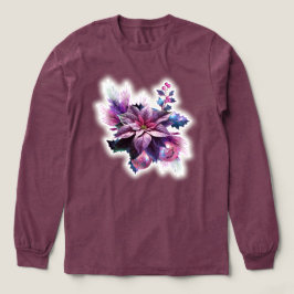 Lavender And Pink Poinsettia Tri-Blend Shirt