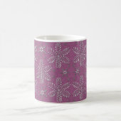 Lavender and Silver Snowflakes Christmas Mug Koffiemok (Center)