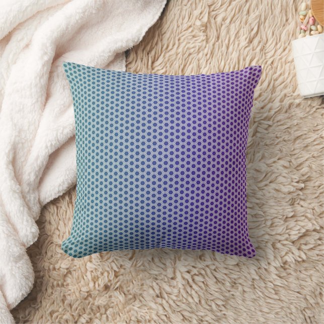 Lavender and teal gradient throw pillow kussen (Deken)