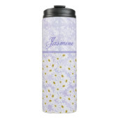 Lavender and White Daisies and Lavender Lace Thermosbeker (Voorkant)