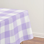 Lavender and White Gingham Pattern and Tulips Tafelkleed (Voorbeeld)