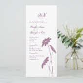 Lavender and White Wildflower Wedding Invitation Kaart (Staand voorkant)