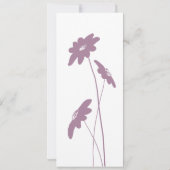 Lavender and White Wildflower Wedding Invitation Kaart (Achterkant)