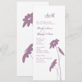 Lavender and White Wildflower Wedding Invitation Kaart (Voorkant / Achterkant)