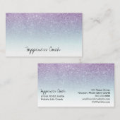 *~* LAVENDER AQUA White Ombre gradiënt Glitter Visitekaartje (Voorkant / Achterkant)