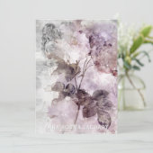 *~* Lavender AR26 QR RSVP PHOTO Vintage - Wedding Kaart (Staand voorkant)