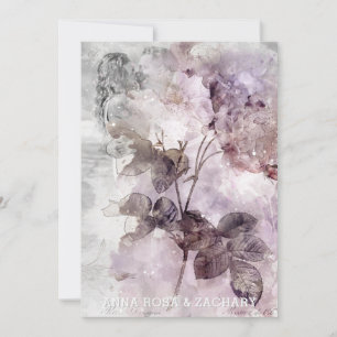 *~* Lavender AR26 QR RSVP PHOTO Vintage - Wedding Kaart