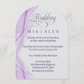 Lavender Arch Elegant Wedding Invitation Kaart (Voorkant)