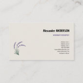 Lavender & Aromatherapist Visitekaartje (Achterkant)
