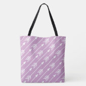 lavender Arrows Patroon Tote Bag (Achterkant)