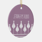 Lavender Art Deco Floral Ornament (Rechts)