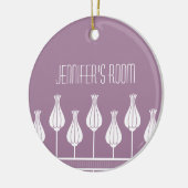 Lavender Art Deco Floral Ornament (Links)
