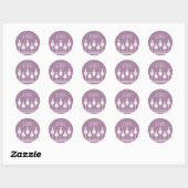 Lavender Art Deco Floral Stickers (Vel)
