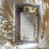 Lavender Art Nouveau Menu Kaart Mucha  Deco