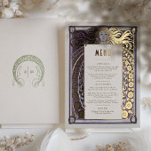 Lavender Art Nouveau Menu Kaart Mucha  Deco