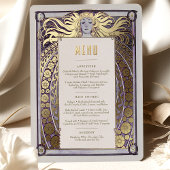 Lavender Art Nouveau Menu Kaart Mucha  Deco
