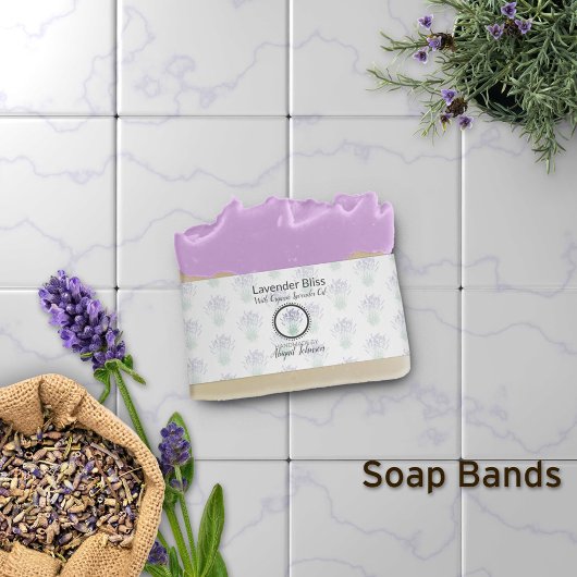 Lavender Artisan Soap Band Wrap Uitnodigingen Wikkel