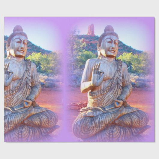 lavender aura buddha cadeaupapier (Vlak)