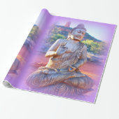lavender aura buddha cadeaupapier (Uitgerold)