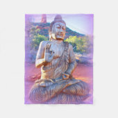 lavender aura buddha fleece deken (Voorkant)
