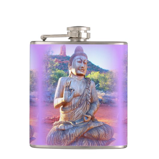 lavender aura buddha heupfles (Voorkant)