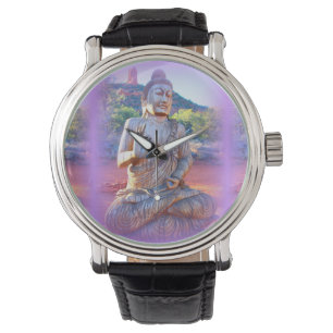 lavender aura buddha horloge