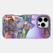 lavender aura buddha iPhone hoesje (Achterkant horizontaal)