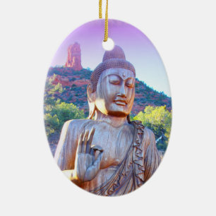 lavender aura buddha keramisch ornament