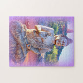 lavender aura Buddha Legpuzzel (Horizontaal)
