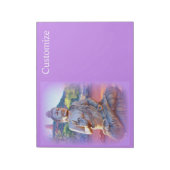 lavender aura buddha notitieblok (Linkerzijde)