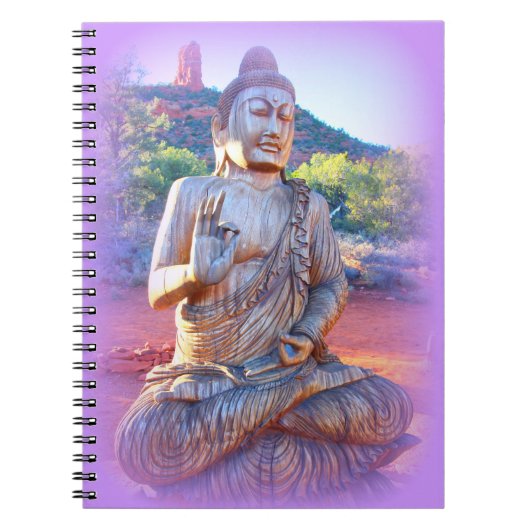 lavender aura buddha notitieboek (Voorkant)